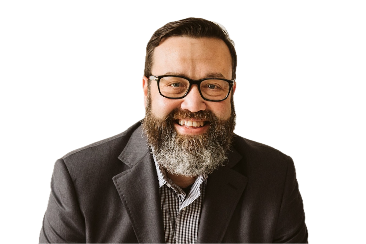 Chris Meroff smiling in a blazer
